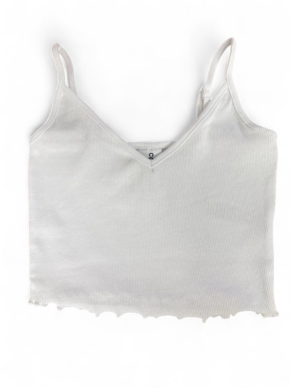 COLLUSION crop bralet with lettuce edge